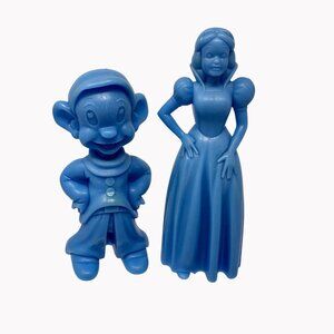Vintage Marx Disney Snow White and & Dopey Molded Plastic Figurines